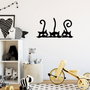 Wallity Hidden Cats Gancho de pared de metal negro